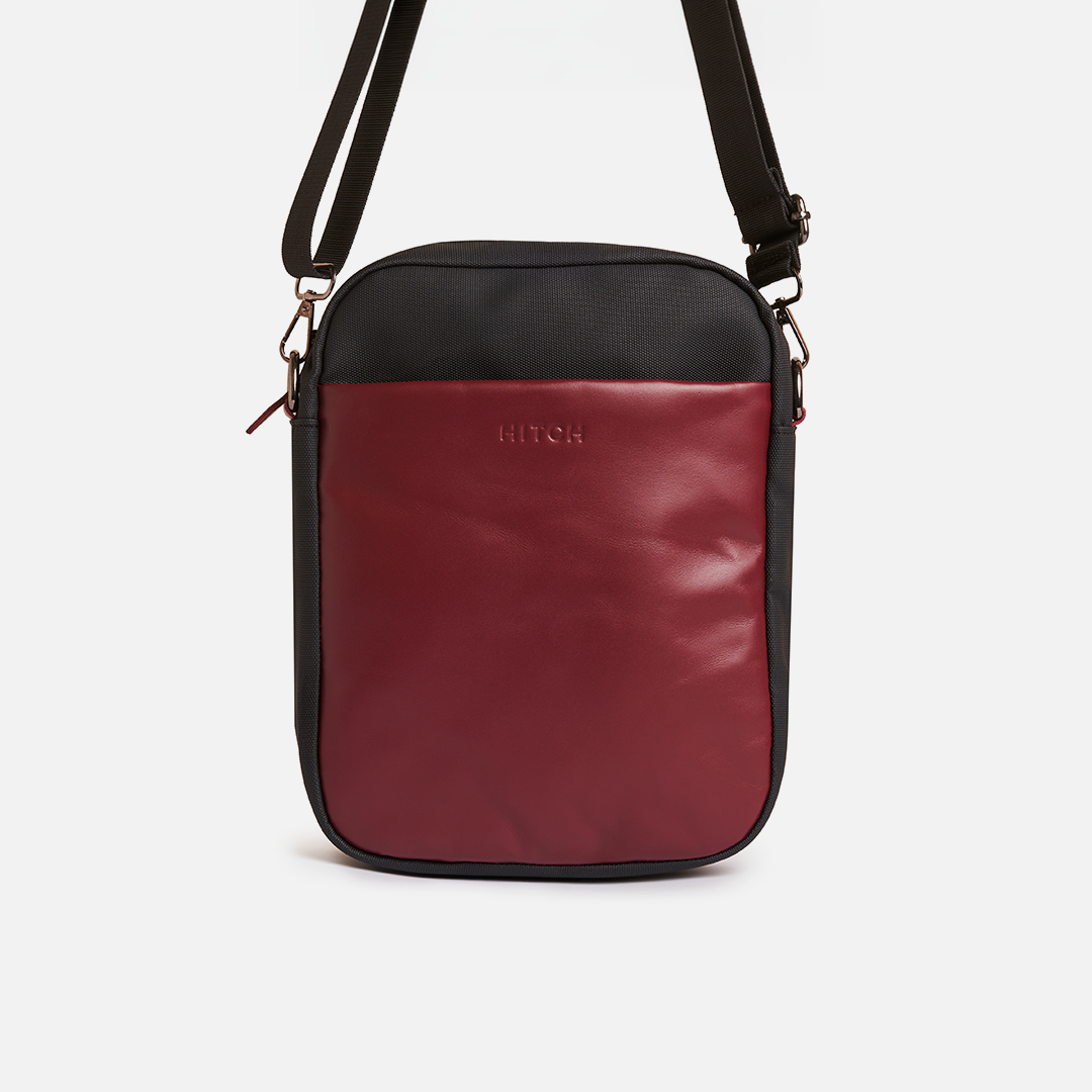 Courier - Crossbody Bag - Burgundy