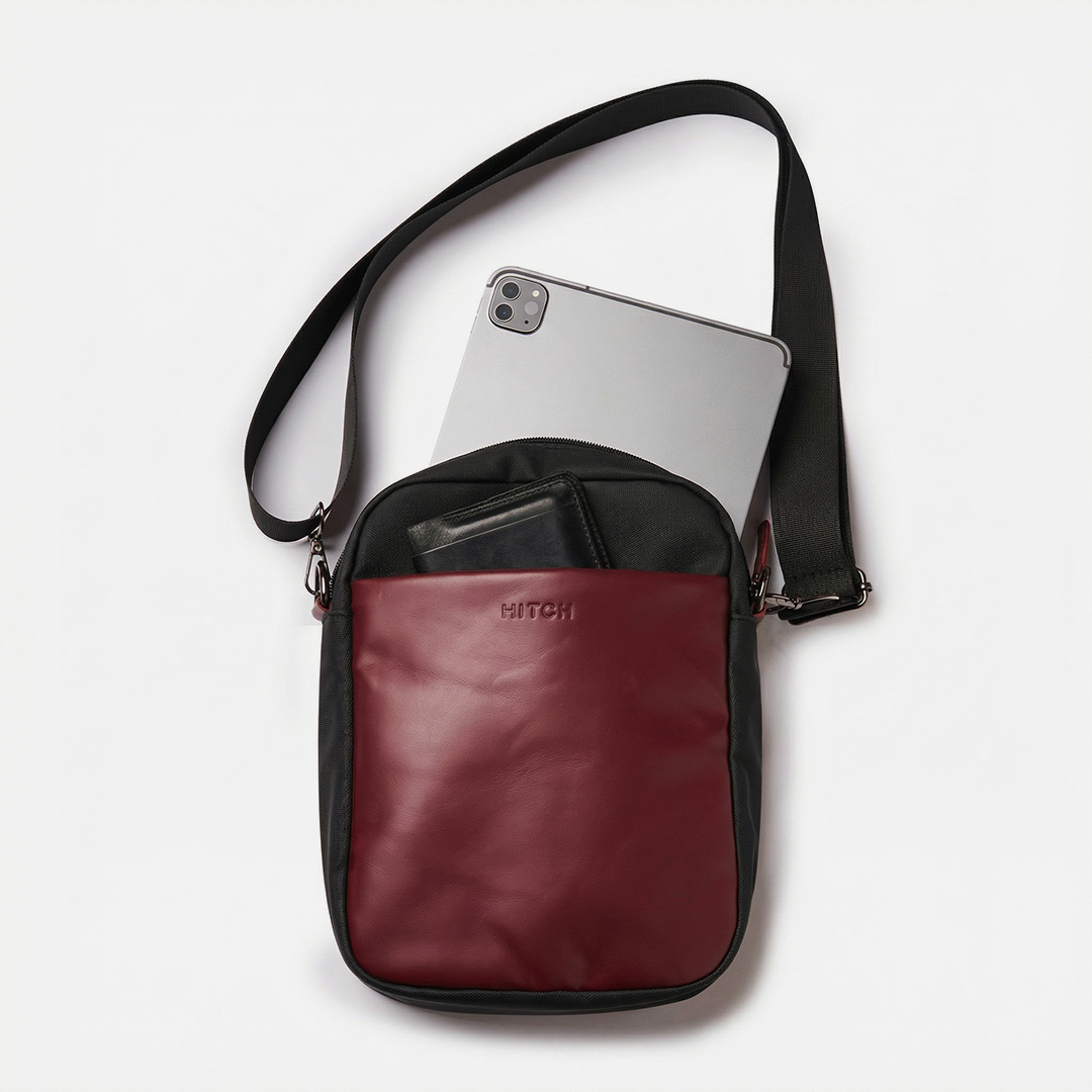 Courier - Crossbody Bag - Burgundy