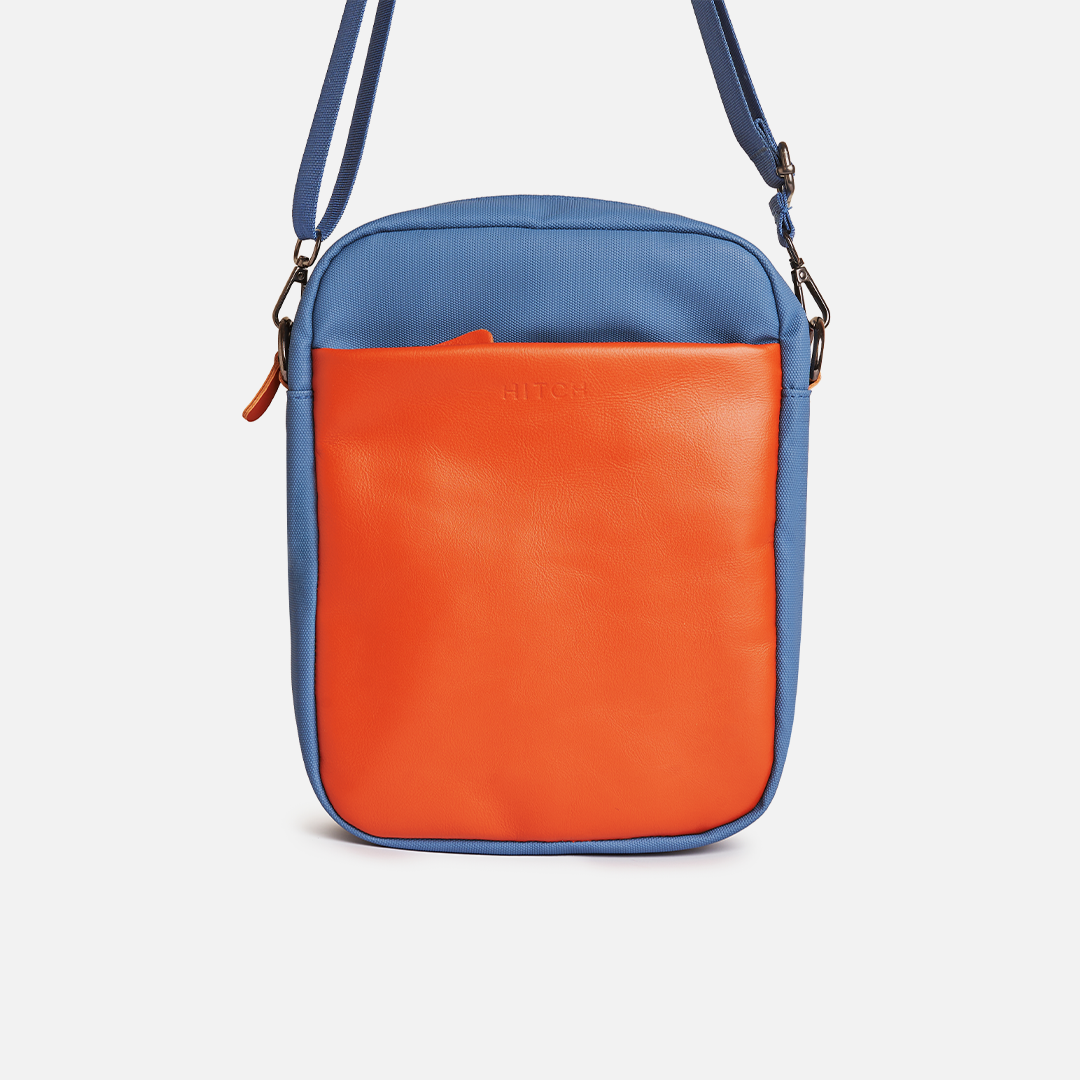 Courier - Crossbody Bag - Navy/Orange