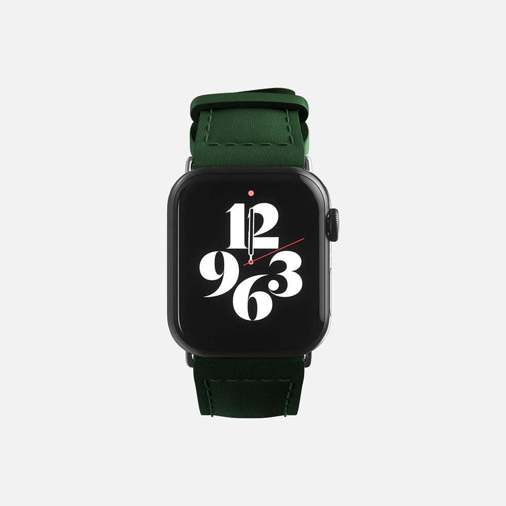 Apple Watch leather strap - Green- 42/44/45/49mm