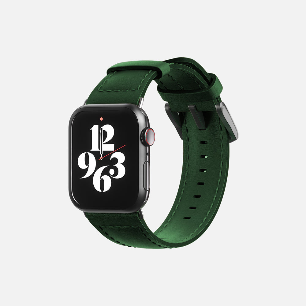 Apple Watch leather strap - Green- 42/44/45/49mm