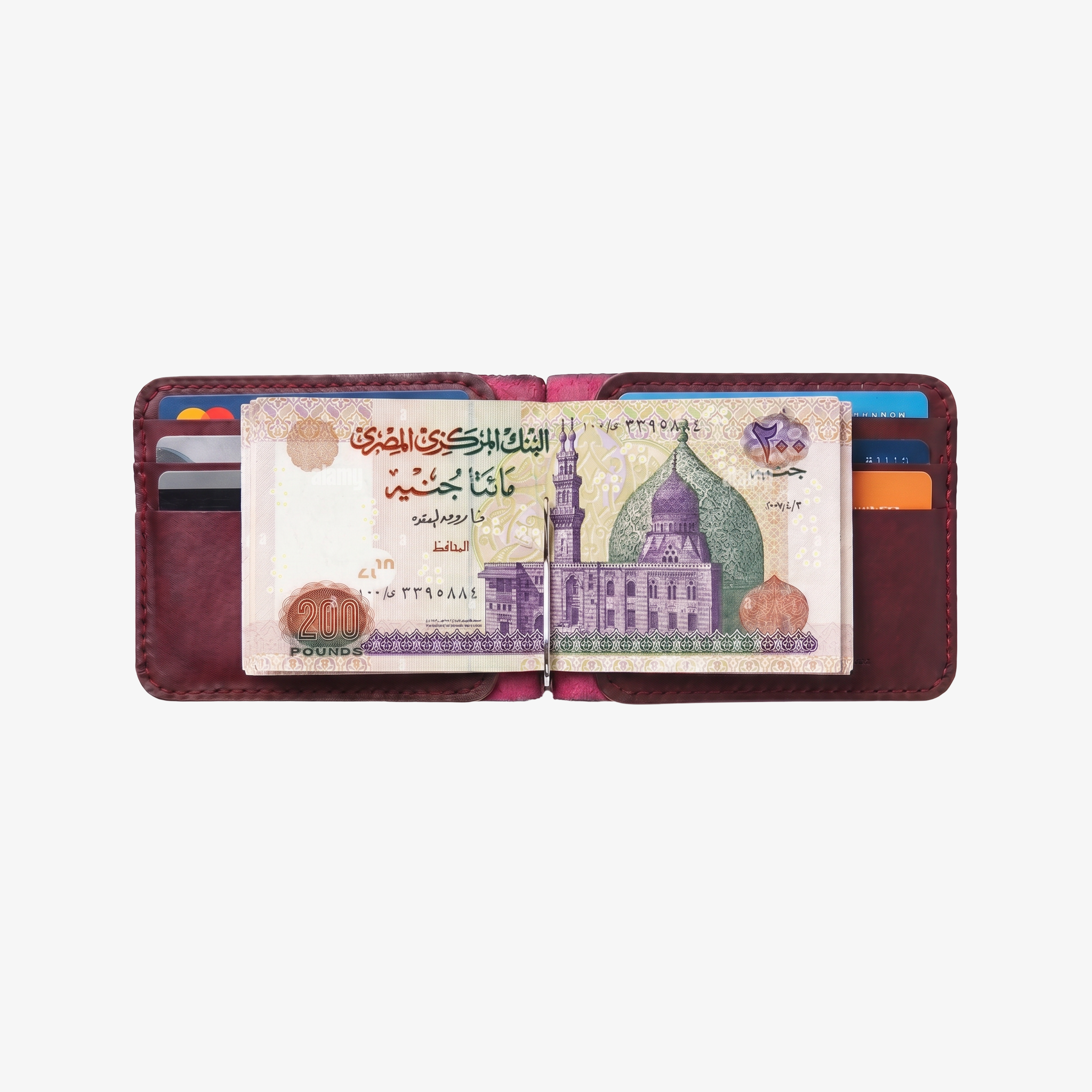 CLIP - Bifold Wallet - Burgundy