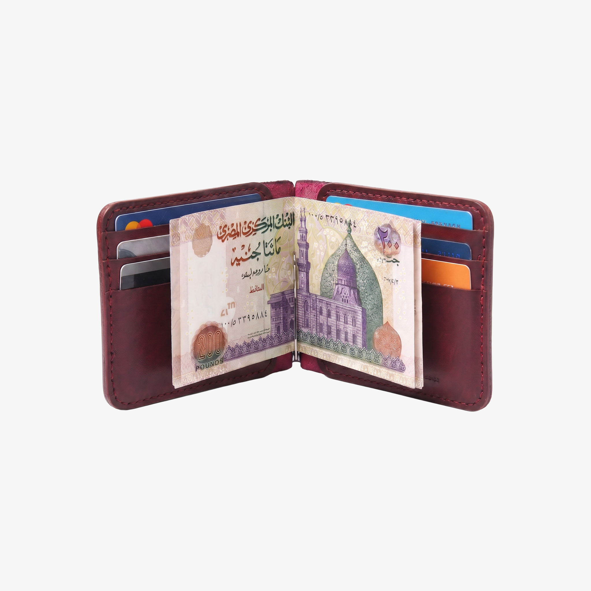 CLIP - Bifold Wallet - Burgundy