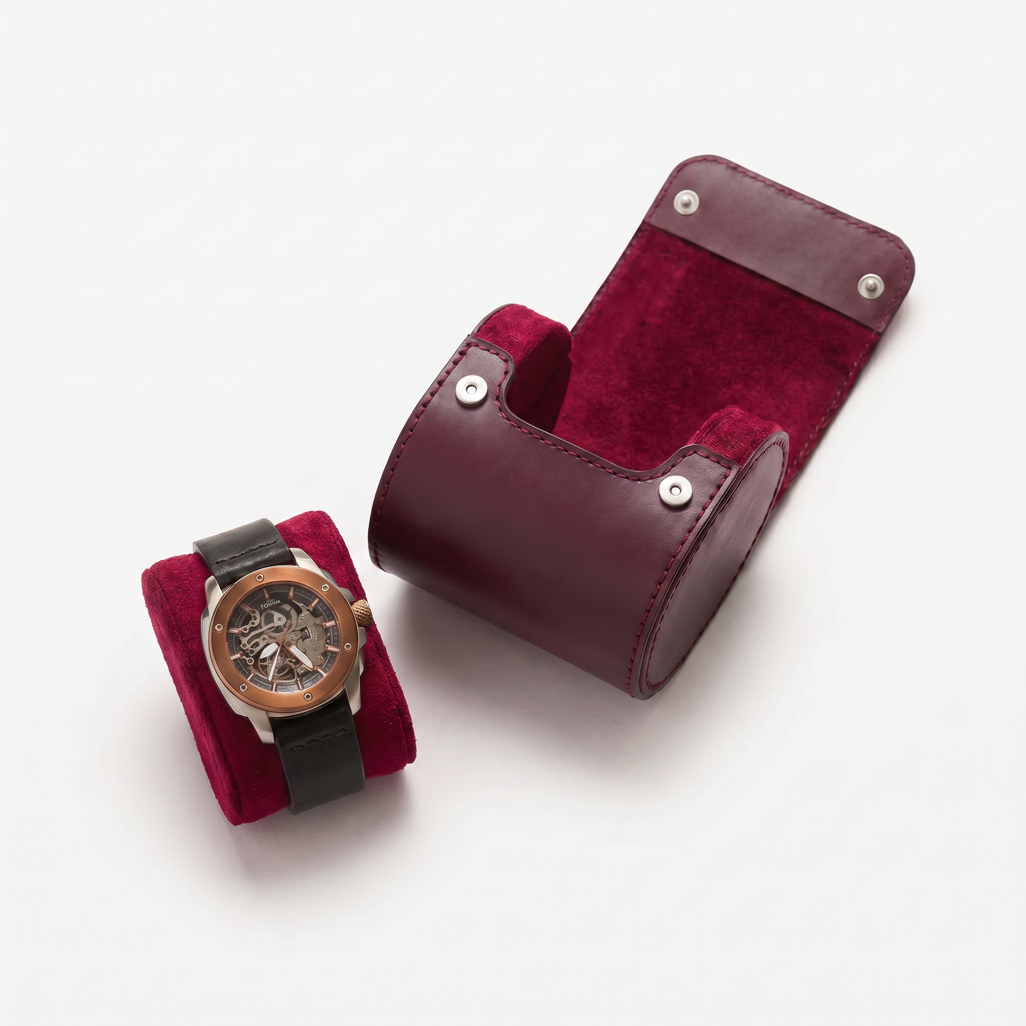 Premium Watch Case - Natural Leather - Fits 1 Watch