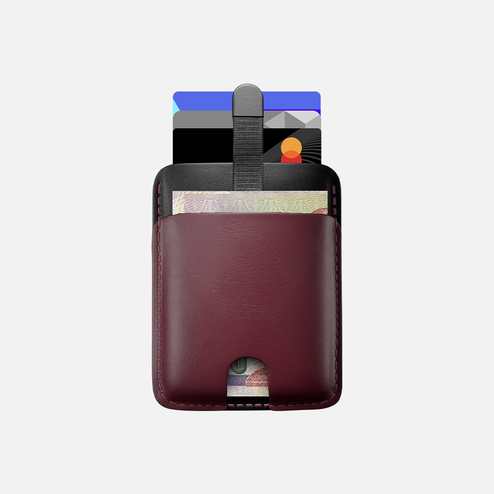 Pull-up Cardholder-Burgundy-1