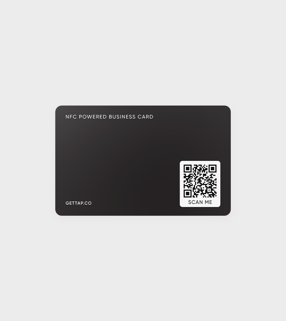 Tap NFC Business Card - Share Everything With A Tap - Black