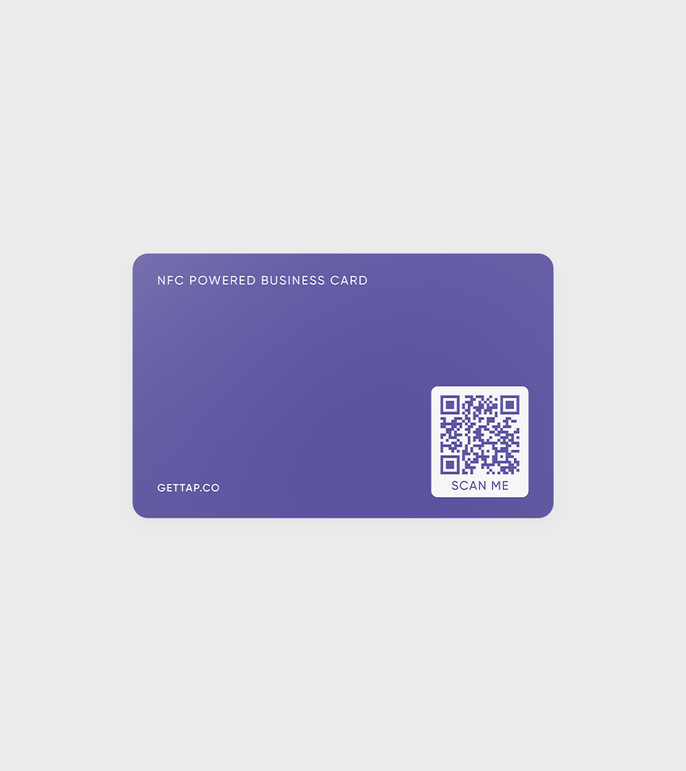 Tap NFC Business Card - Share Everything With A Tap - Purple