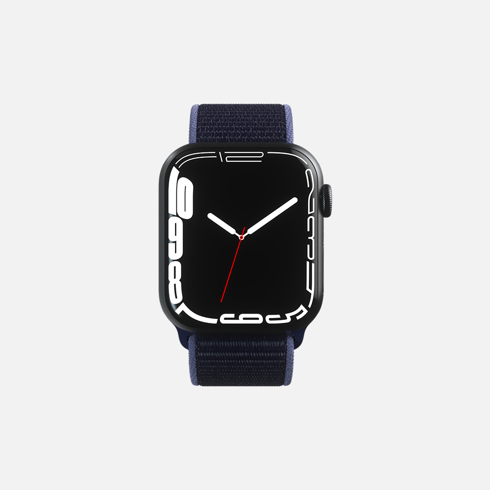 Dark blue smartwatch with black display