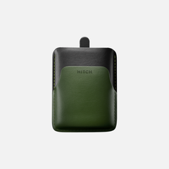 Pull-up Cardholder - Natural Genuine Leather - Black/Green