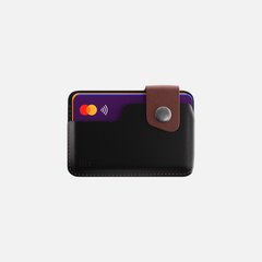 Snap Cardholder - Black/Brown