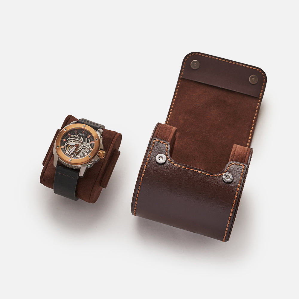 Premium Watch Case - Natural Leather - Fits 1 Watch