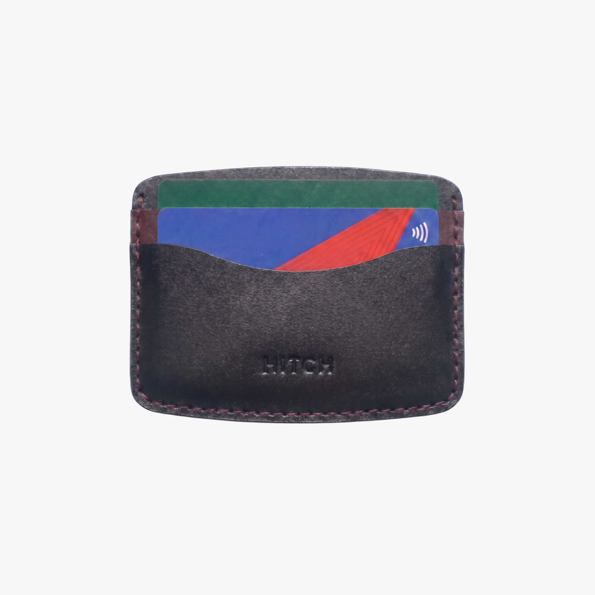 Ripple Cardholder - Black / Burgundy