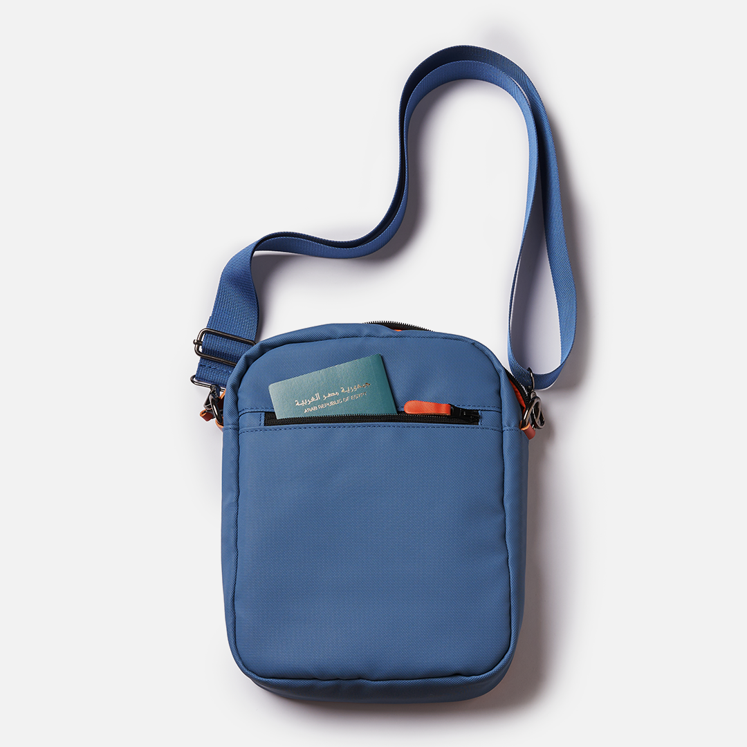 Courier - Crossbody Bag - Navy/Orange