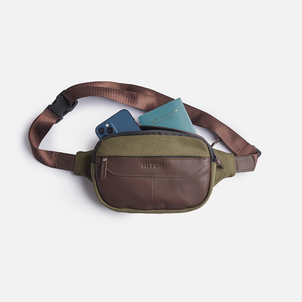 Urban Crossbody - Fanny Pack - Brown/Olive