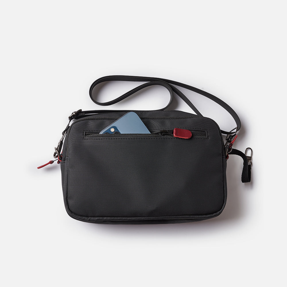 Flux — Urban Crossbody Bag - Black/Burgundy