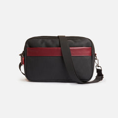 Flux — Urban Crossbody Bag - Black/Burgundy