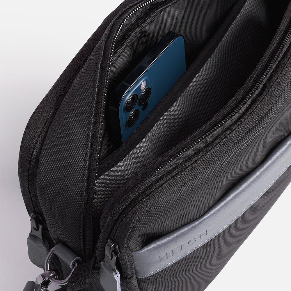 Flux — Urban Crossbody Bag - Black/Gray