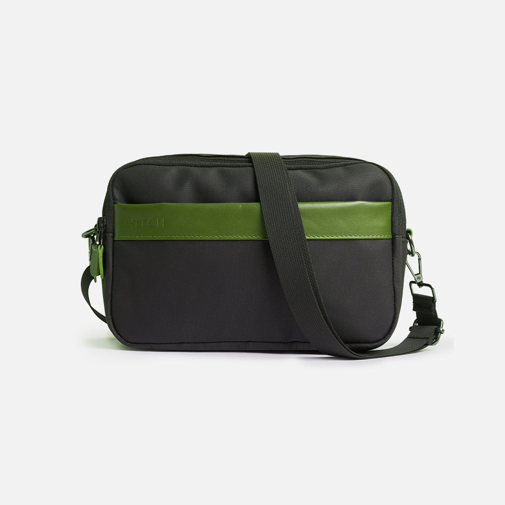 Flux — Urban Crossbody Bag - Black/Green