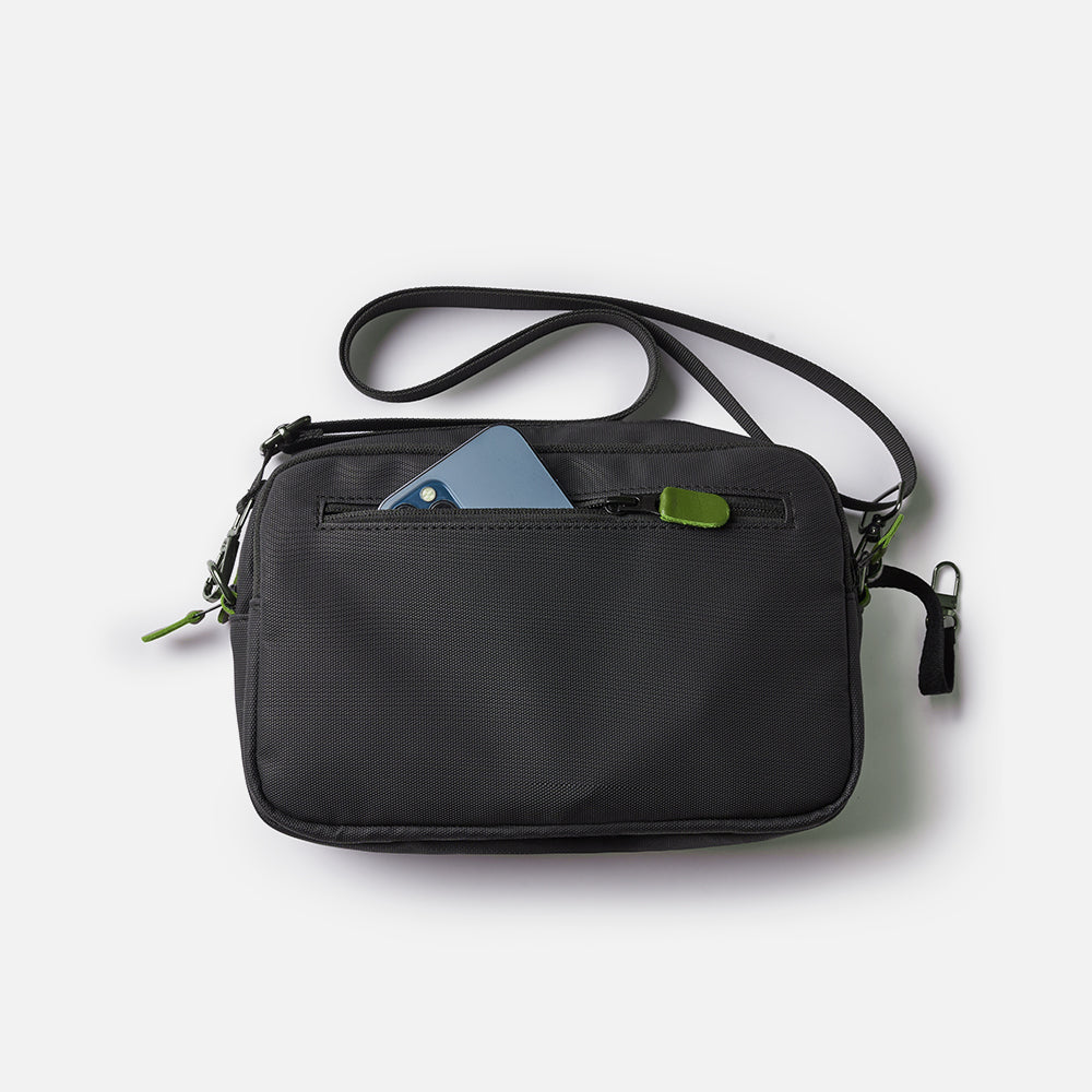Flux — Urban Crossbody Bag - Black/Green