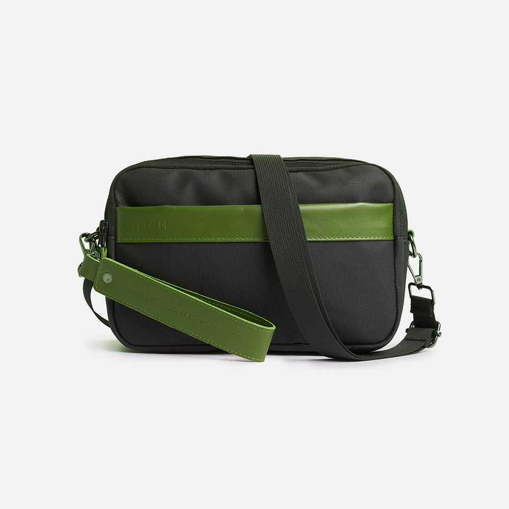 Flux — Urban Crossbody Bag - Black/Green