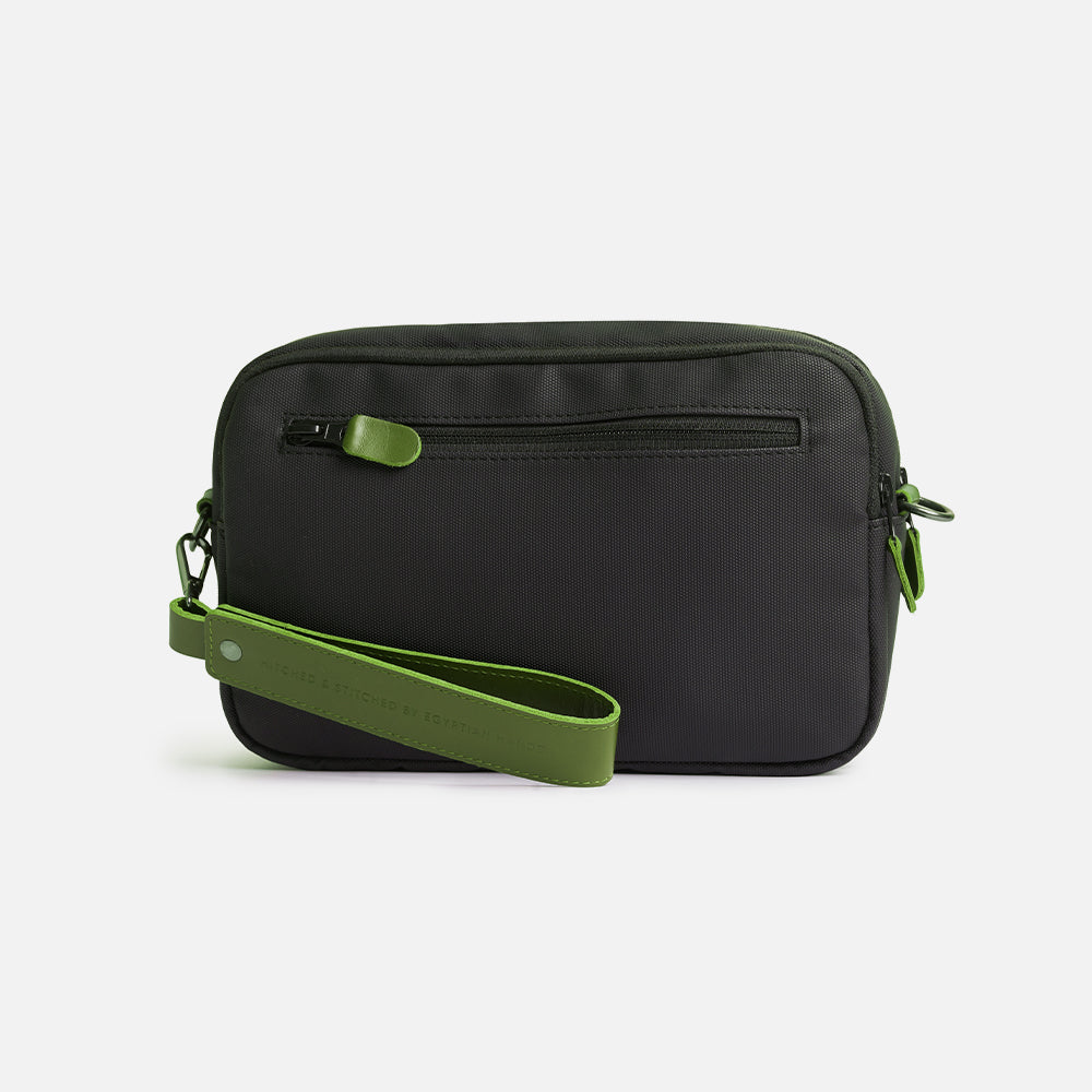Flux — Urban Crossbody Bag - Black/Green