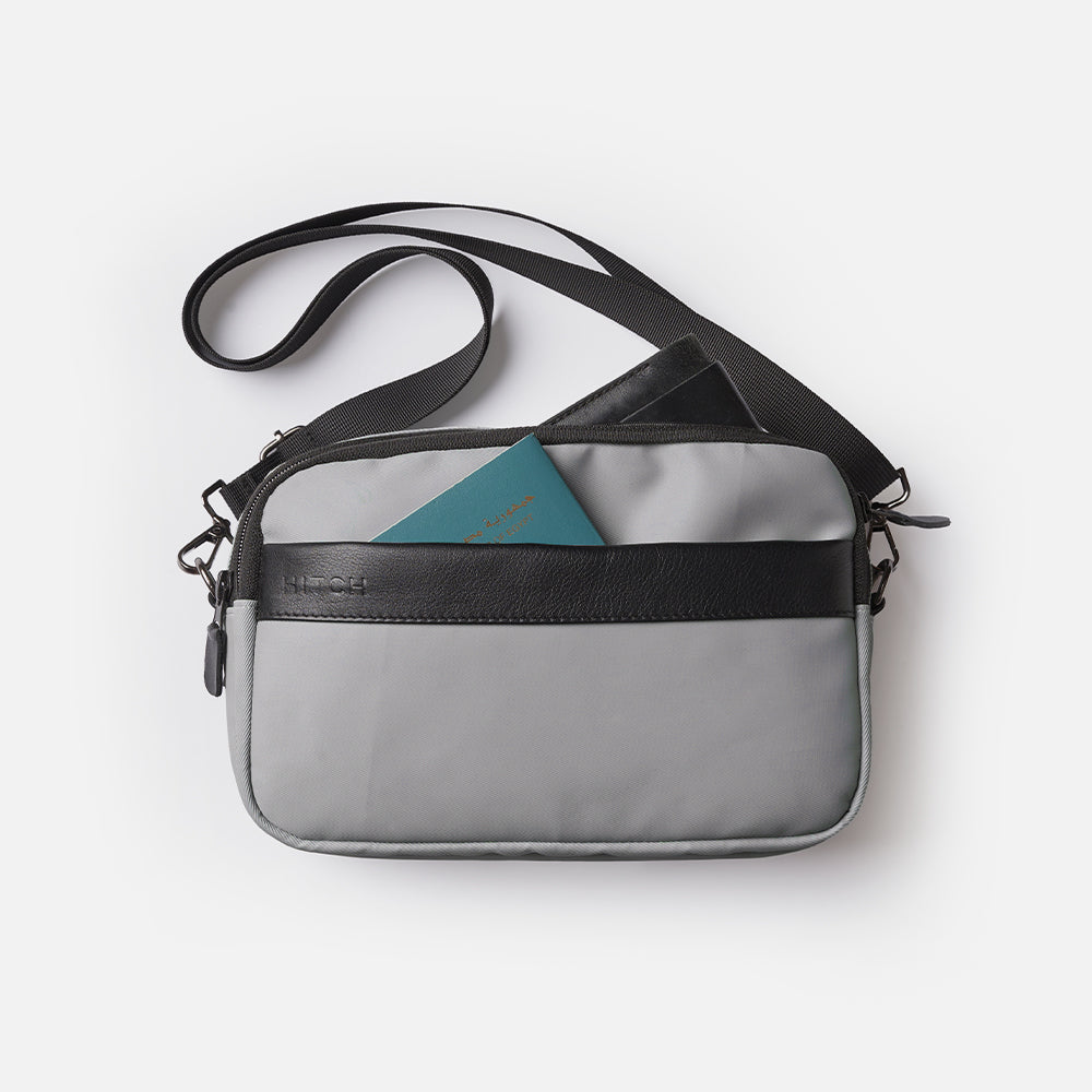 Flux — Urban Crossbody Bag - Gray/Black