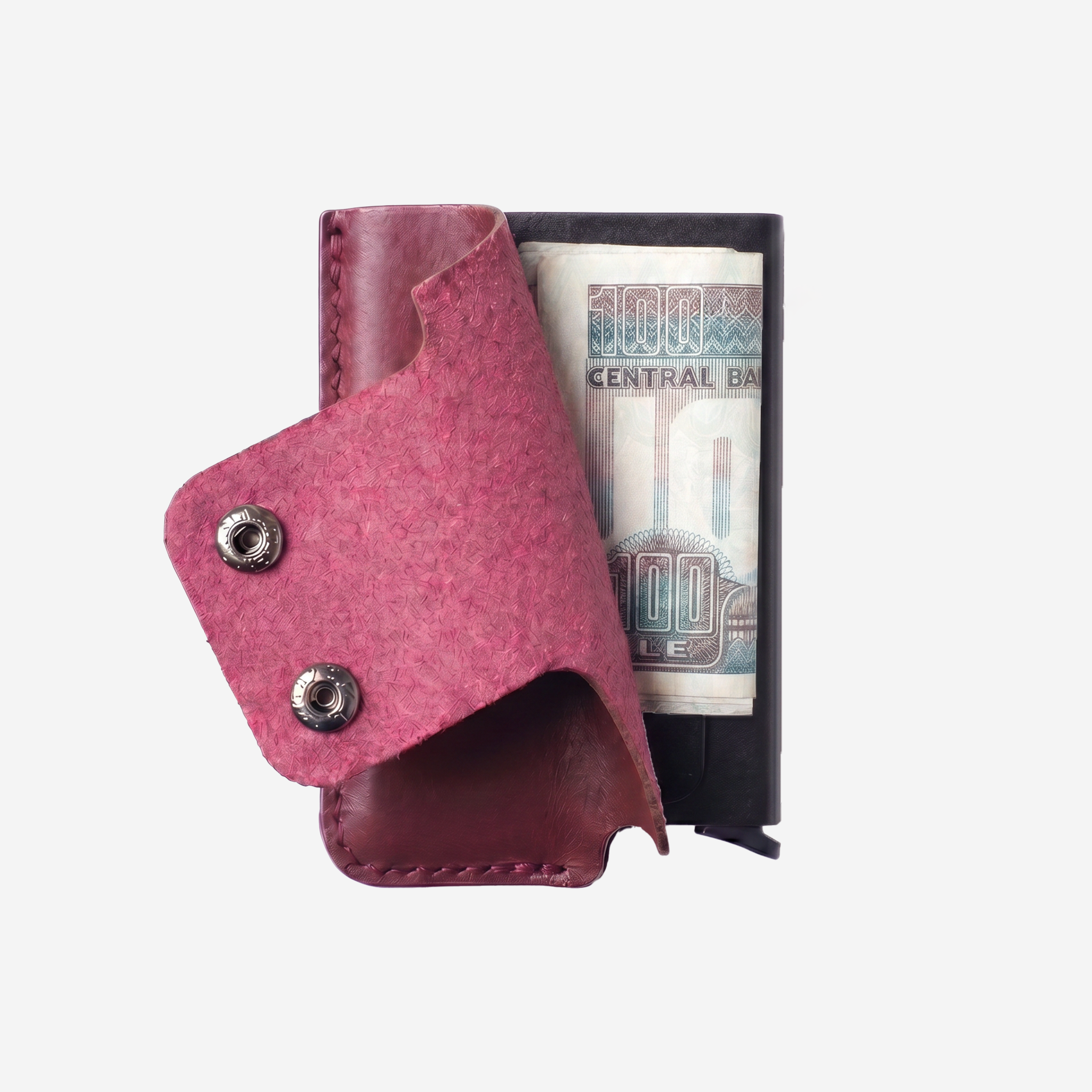 Stack Cardholder - Black / Burgundy