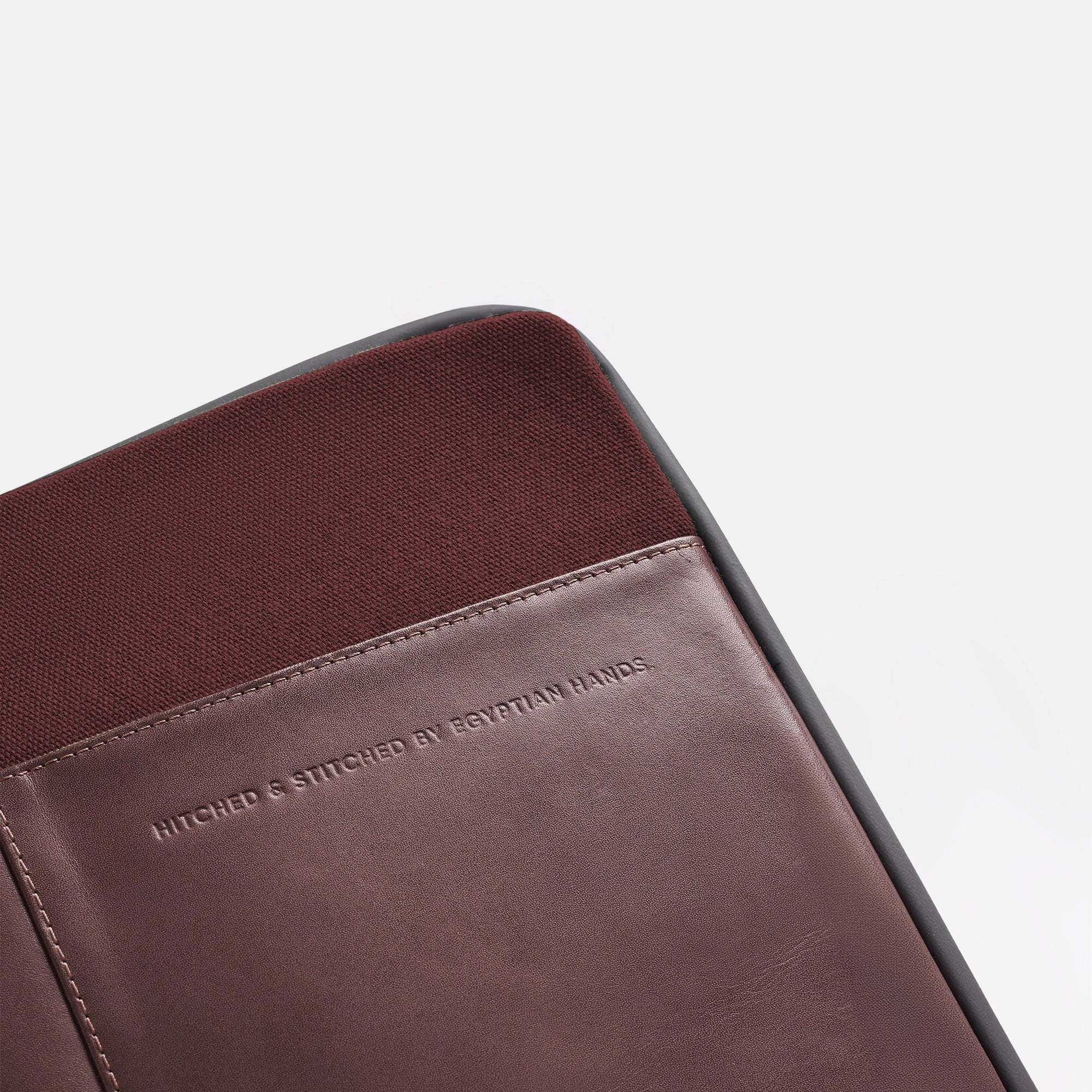 Premium Leather Laptop Sleeve - Burgundy