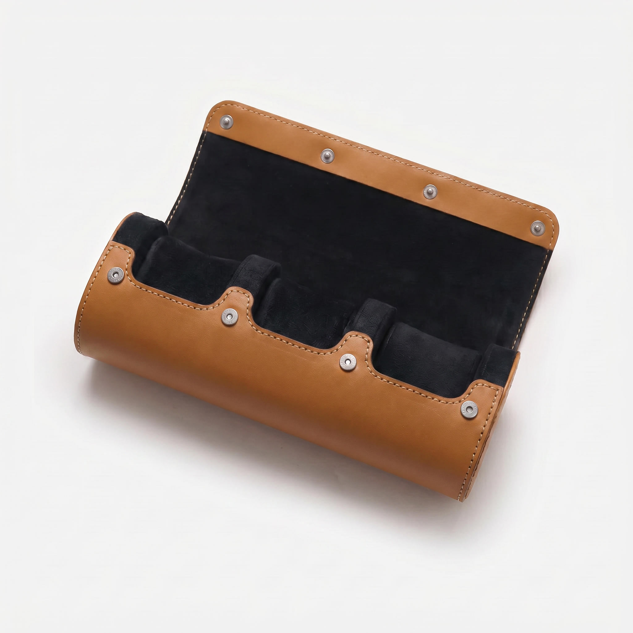 Premium Watch Case - Natural Leather - Fits 3 Watches