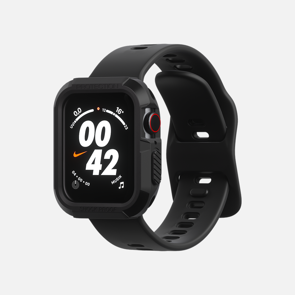 Sporty Case for Apple Watch - 42/44/45 - Black