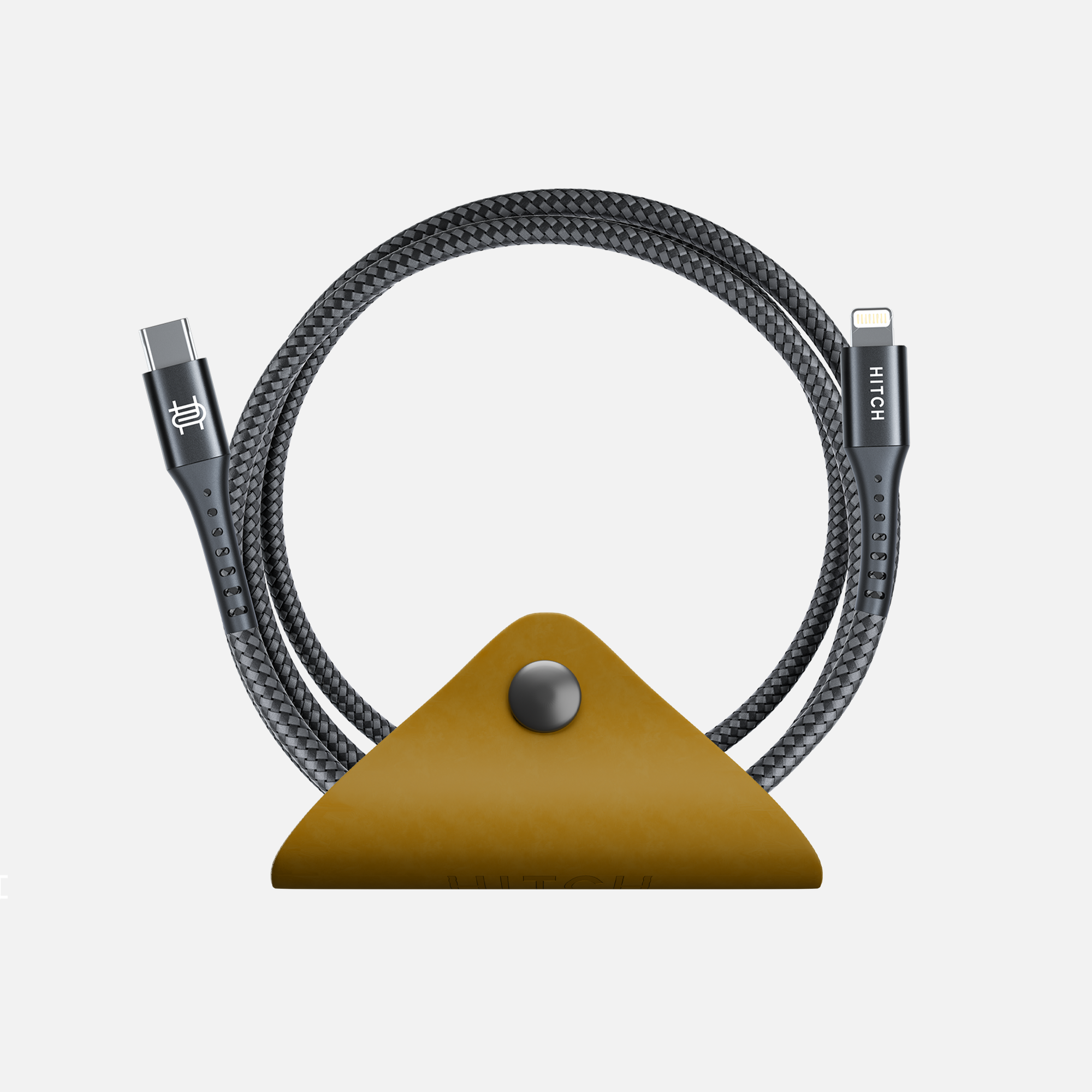 Leather Cord Wrap - Mustard