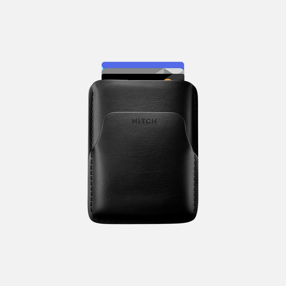 black Pull-up Cardholder wallet