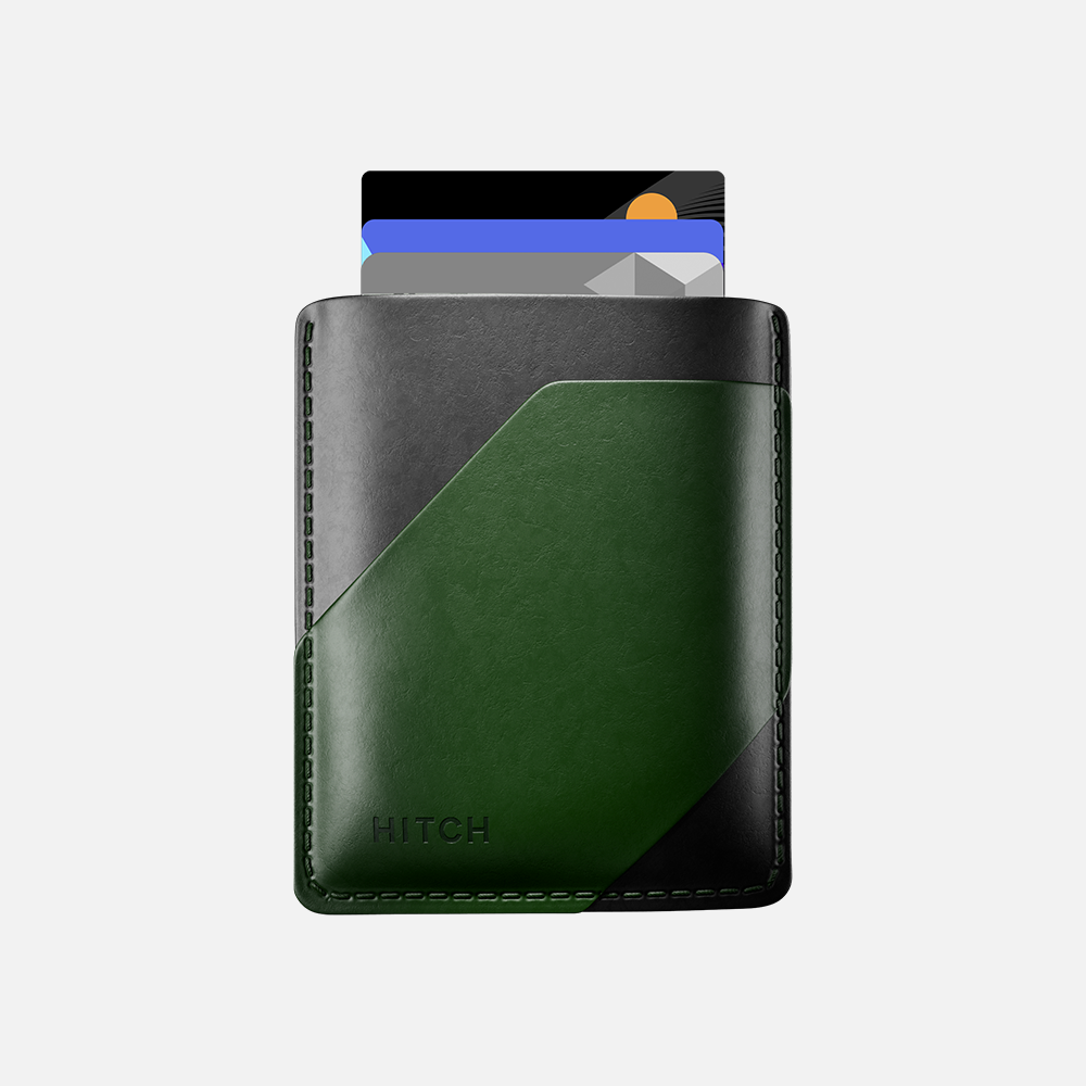 Simple card holder black-green